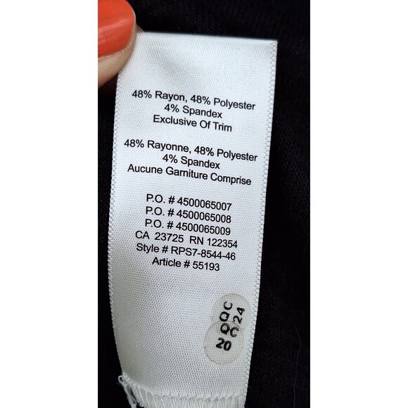 Wilfred Free Aritzia Rayon blend Oversized Minimalist Black Tunic Top Dress  M/L - Picture 5 of 10